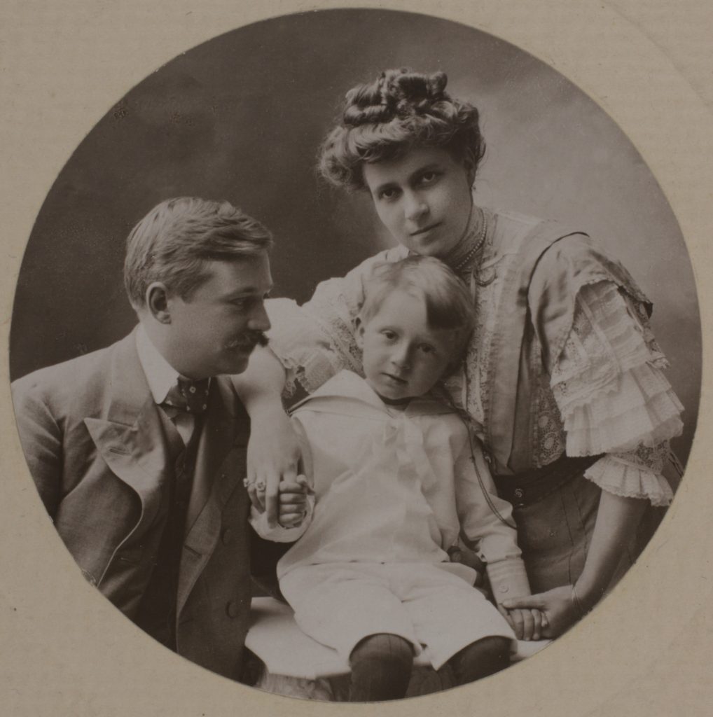 Henri Marteau mit seiner ersten Frau Agnes und Sohn Jean