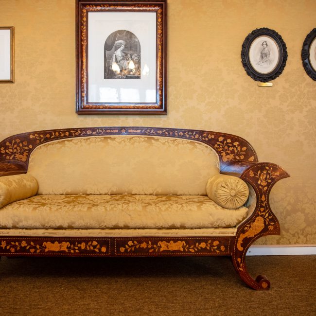 Biedermeier-style Sofa in the Master Room of Haus Marteau