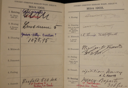 Henri Marteaus Konzertkalender