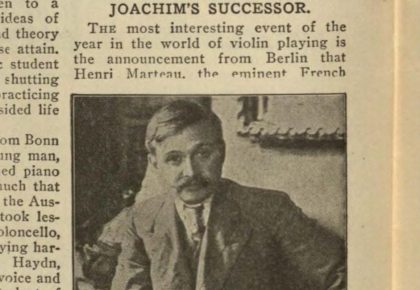 Zeitungsartikel Professor Henri Marteau