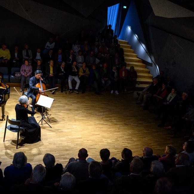 Master concert piano trio Then-Bergh, Yang and Schäfer in the concert hall Haus Marteau