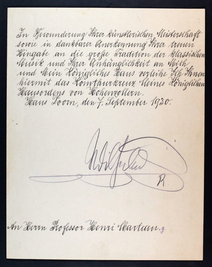 Dokument Hohenzollern Orden