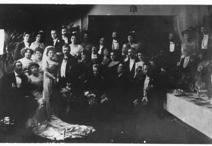 Hochzeitsgesellschaft von Blanche und Henri Marteau, 1910