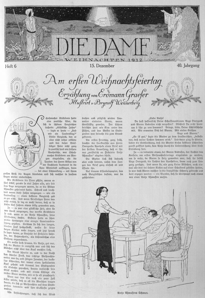 „Die Dame“ – Titelseite vom 15. Dezember 1912